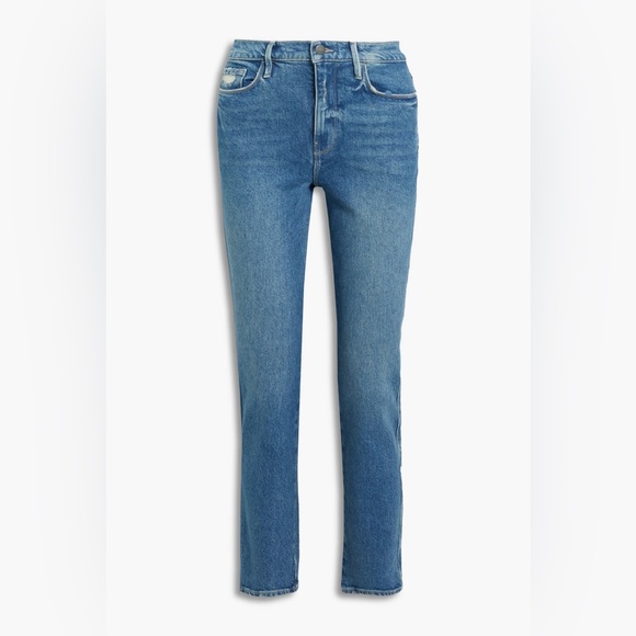 Frame Le Sylvie High Rise Slender Straight Jeans - Picture 3 of 10